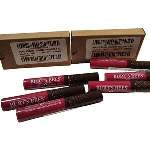 Burt’s Bees Natural Lip Gloss LOT of 6 Summer Twilight Shade Lipgloss